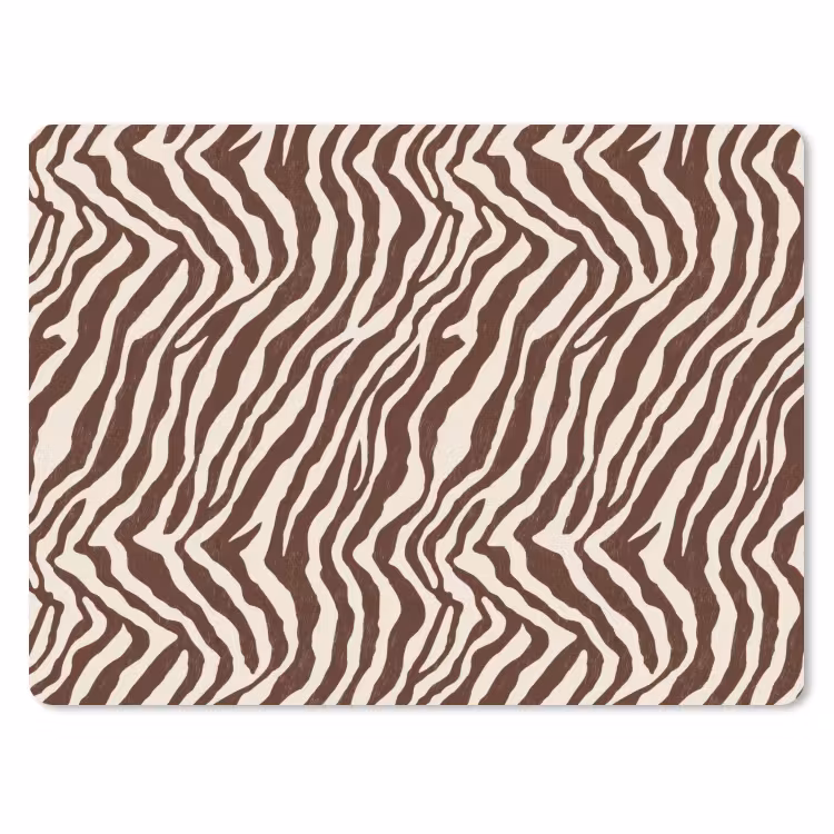 Zebra - Patroon - Zwart - Wit muismat rubber klein 262 -3d