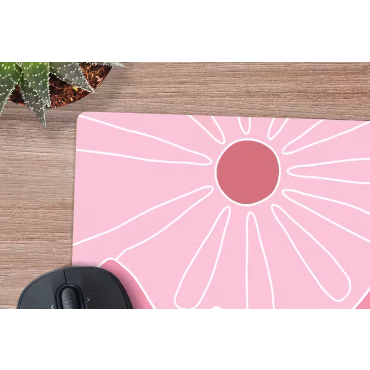 Zon - Bergen - Natuur - Abstract - Roze muismat rubber klein -closeup
