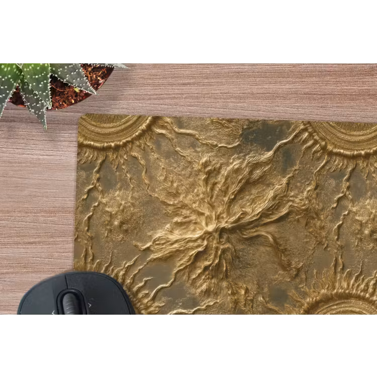 Zon - Reliëf - Antiek - Goud muismat rubber klein 262 -closeup