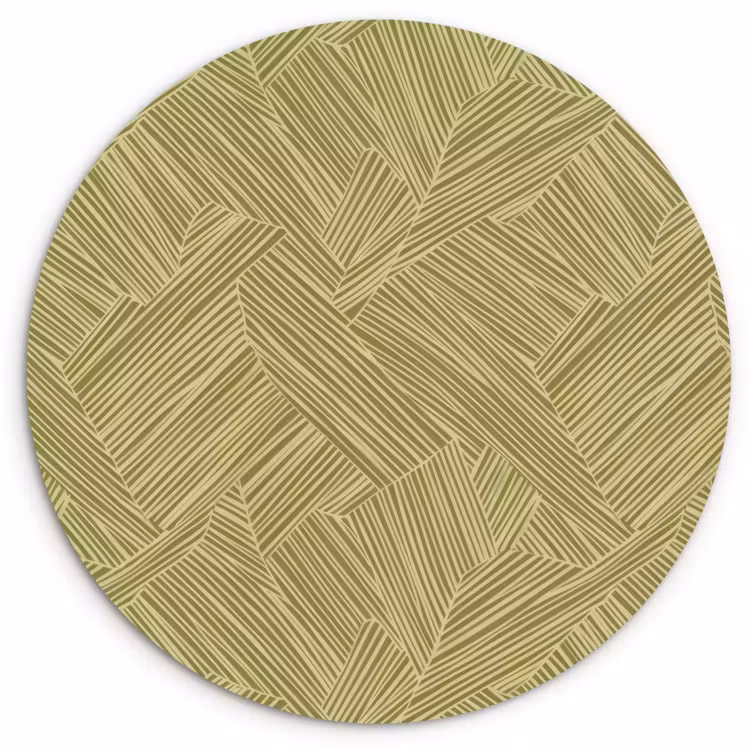 Abstract - Modern - Groen Wandcirkel kunststof plaat 5mm dik klein 188 -3d