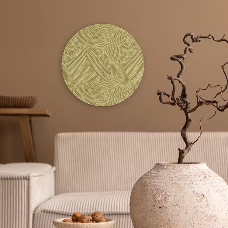 Abstract - Modern - Groen Wandcirkel kunststof plaat 5mm dik klein 188 -sfeer1