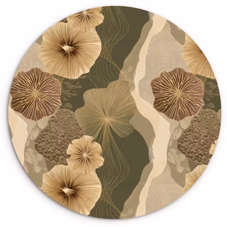 Abstract - Modern - Groen Wandcirkel kunststof plaat 5mm dik klein 188 -3d