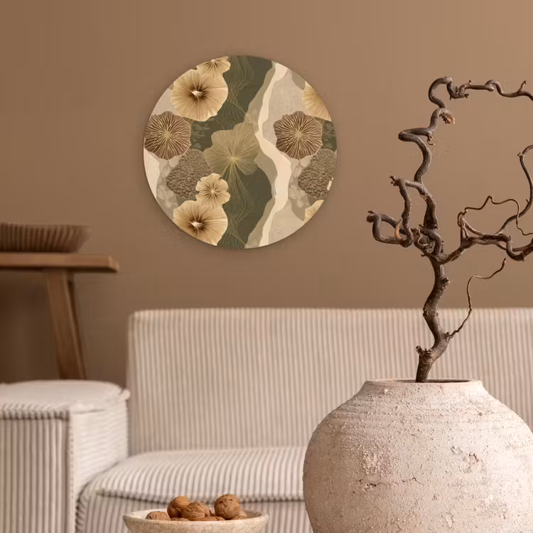 Abstract - Modern - Groen Wandcirkel kunststof plaat 5mm dik klein 188 -sfeer1