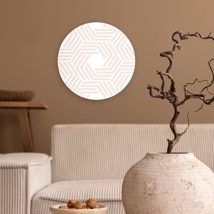 Abstract - Patronen - Design Wandcirkel kunststof plaat 5mm dik klein 188 -sfeer1