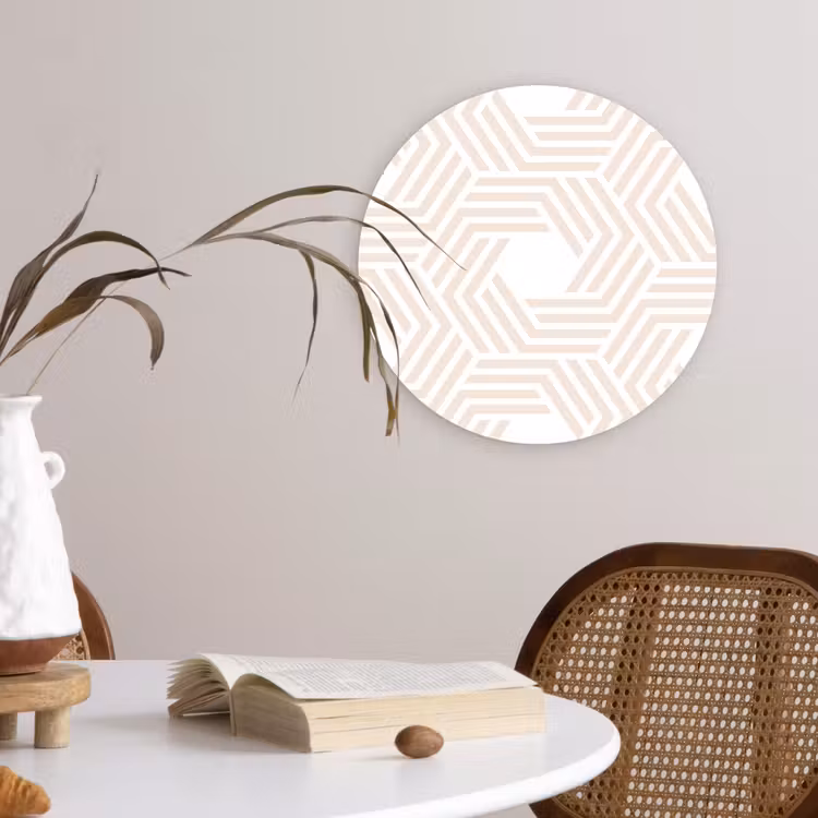 Abstract - Patronen - Design Wandcirkel kunststof plaat 5mm dik klein 188 -sfeer4