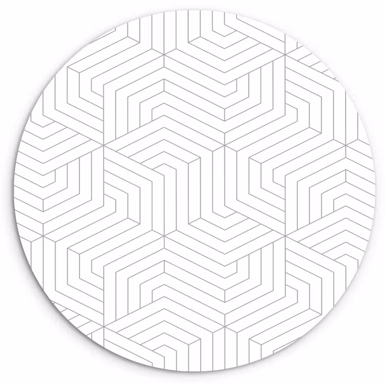 Abstract - Patronen - Design - Lijn Wandcirkel kunststof plaat 5mm dik klein 188 -3d
