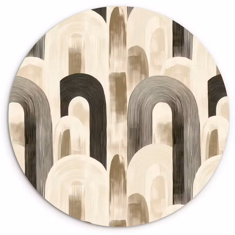 Abstract - Patroon - Bogen Wandcirkel kunststof plaat 5mm dik klein 188 -3d
