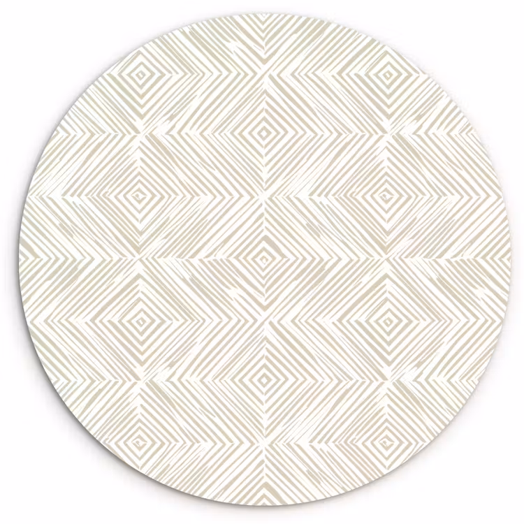 Abstract - Ruiten - Beige Wandcirkel kunststof plaat 5mm dik klein 188 -3d