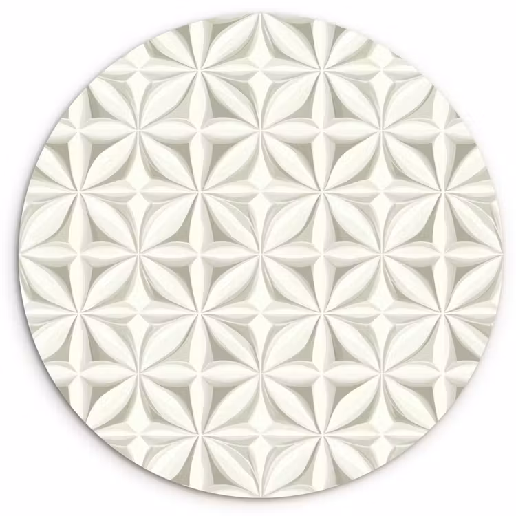 Abstract - Structuur - Grijs - Wit Wandcirkel kunststof plaat 5mm dik klein 188 -3d