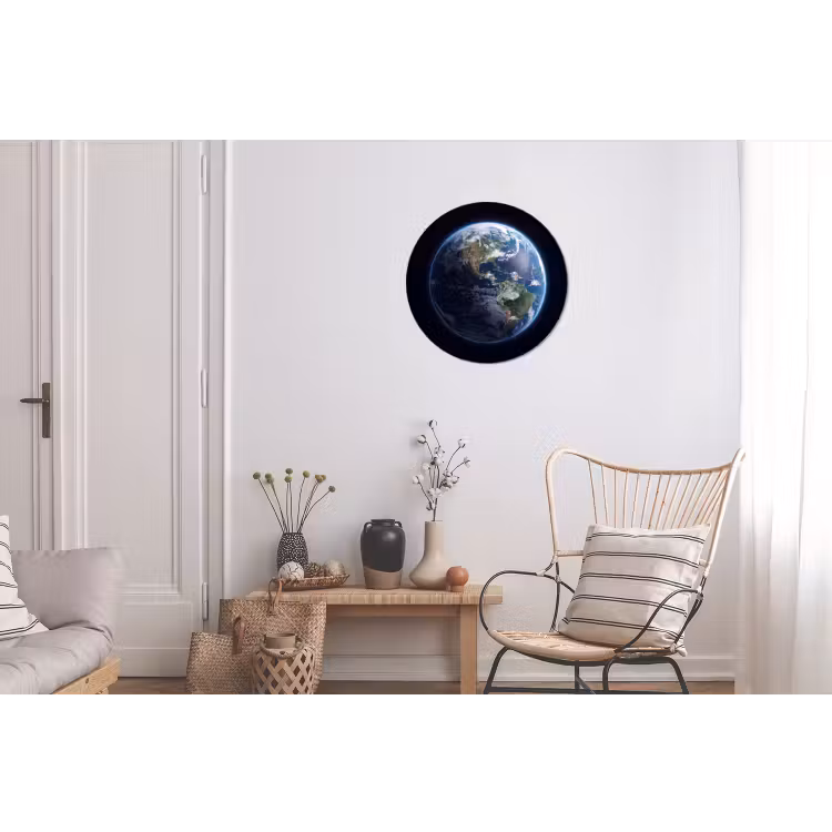 Muurcirkel aluminium - Aarde - Ruimte - Kosmos - Aarde - Ruimte - Kosmos Wandcirkel aluminium klein