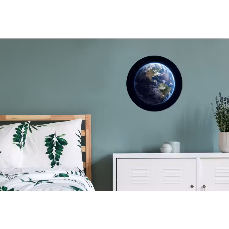Muurcirkel aluminium - Aarde - Ruimte - Kosmos - Aarde - Ruimte - Kosmos Wandcirkel aluminium klein