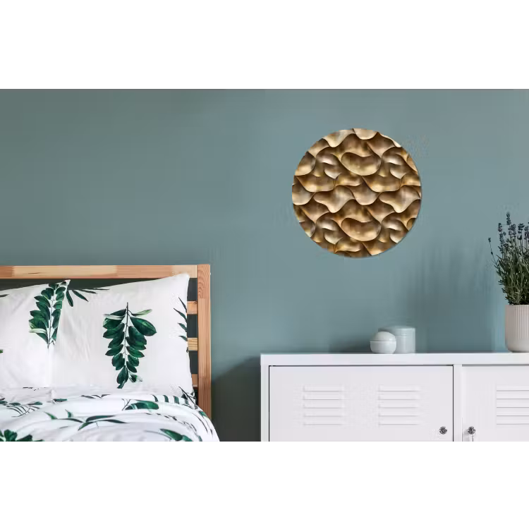 Abstract - Antiek - Goud Wandcirkel aluminium klein 190 -slaapkamer