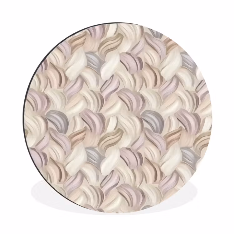 Abstract - Golvend - Pastel Wandcirkel aluminium klein 190 -3d