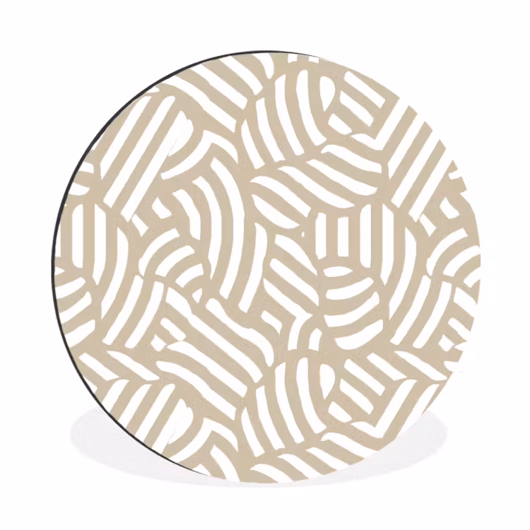 Abstract - Modern - Beige Wandcirkel aluminium klein 190 -3d