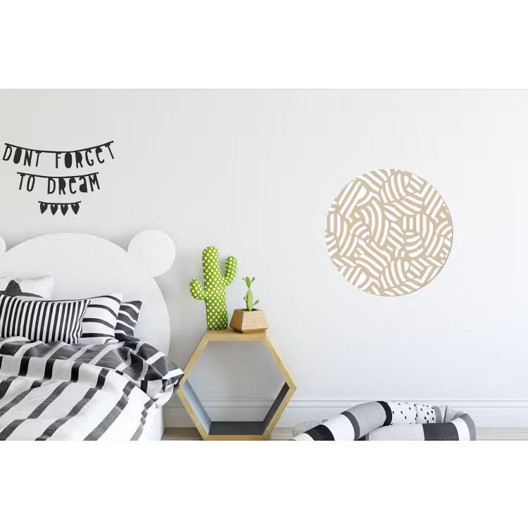 Abstract - Modern - Beige Wandcirkel aluminium klein 190 -kinderkamer