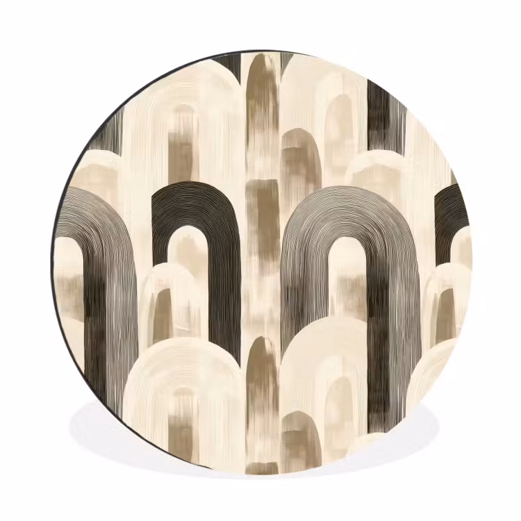 Abstract - Patroon - Bogen Wandcirkel aluminium klein 190 -3d