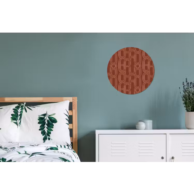 Abstract - Textuur - Bruin Wandcirkel aluminium klein 190 -slaapkamer