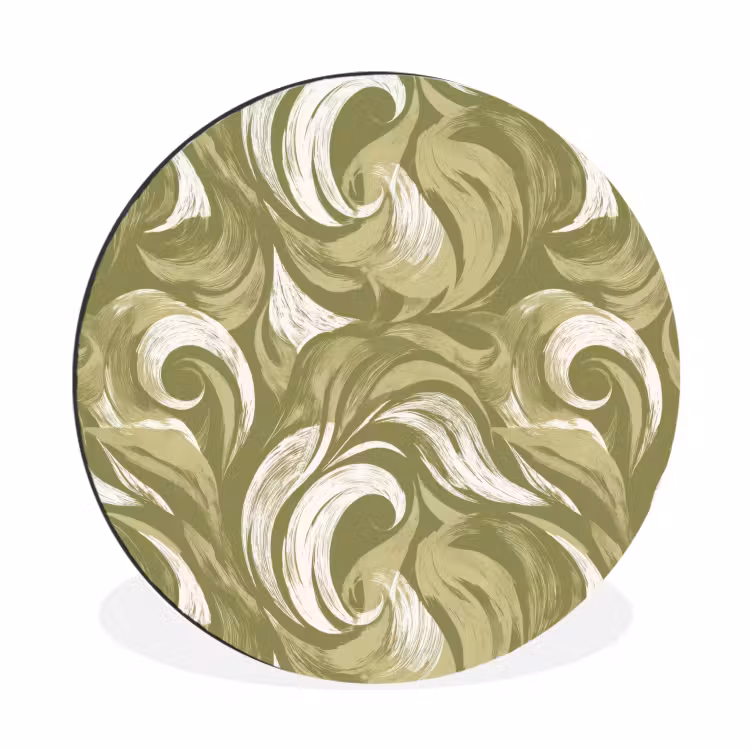 Abstract - Textuur - Groen Wandcirkel aluminium klein 190 -3d