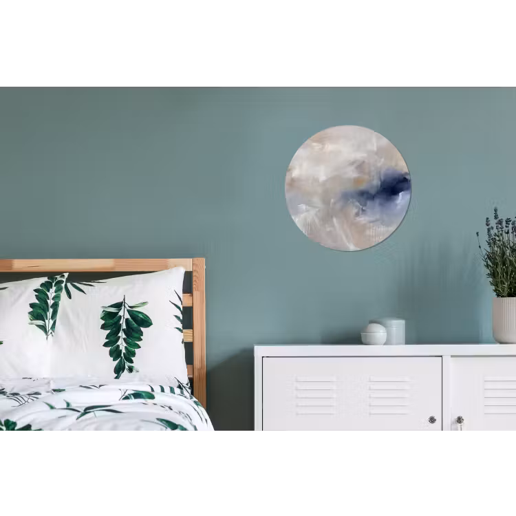 Abstract - Wolken - Sfeer - Modern - Beige Wandcirkel aluminium klein -slaapkamer