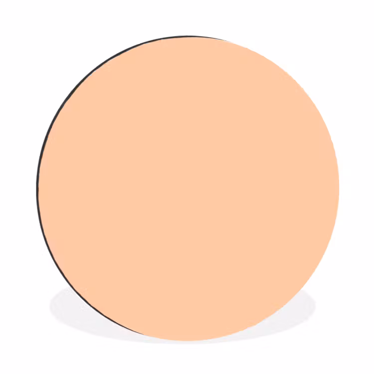 Apricot - Blush - Nude Wandcirkel aluminium klein 190 -3d