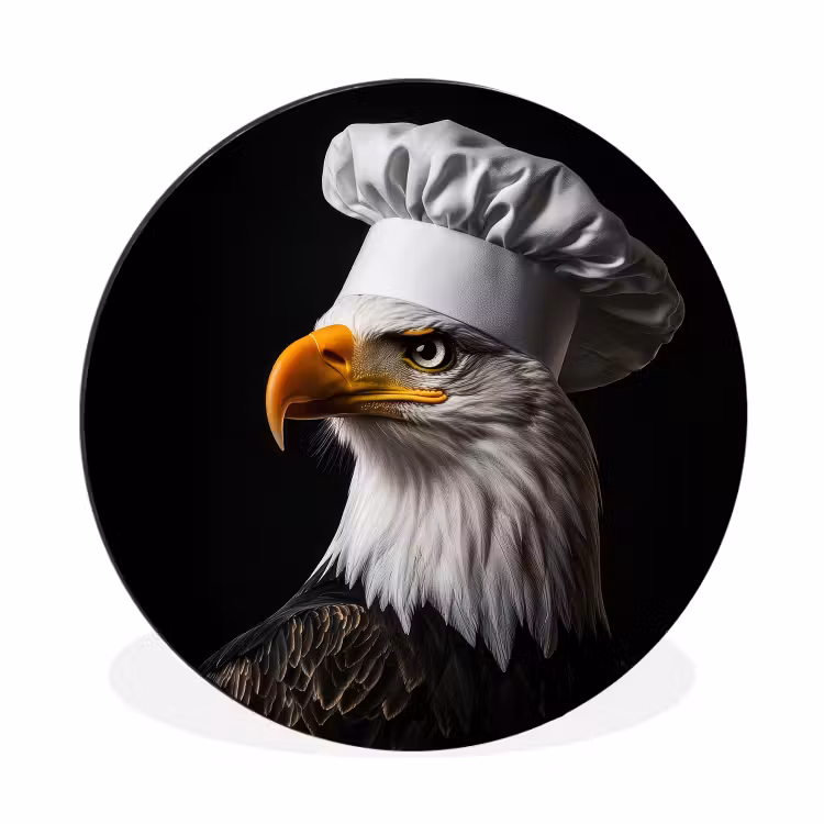 Arend -Amerika - Koksmuts - Vogel - Stoer Wandcirkel aluminium klein -3d