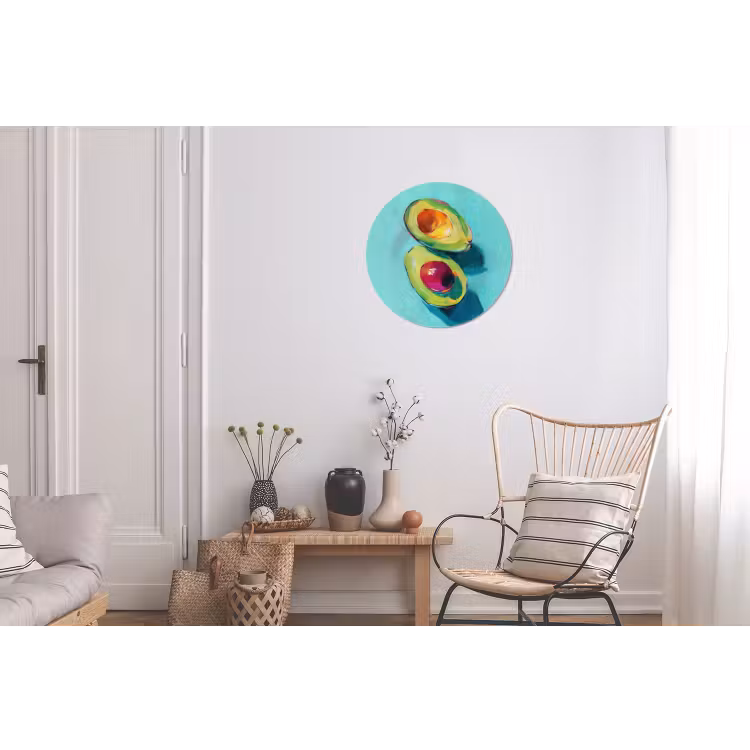 Avocado - Groen - Pit - Schaduw Wandcirkel aluminium klein -woonkamer