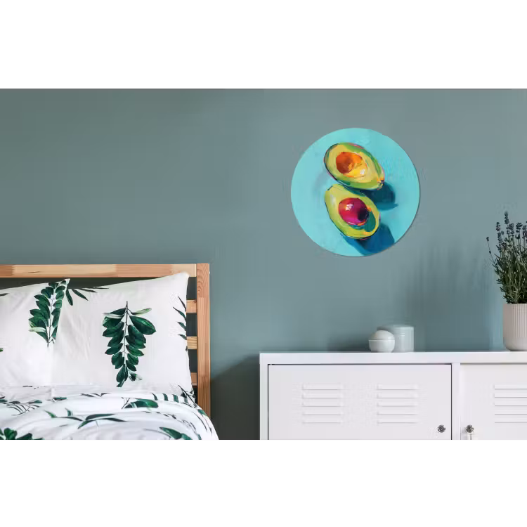 Avocado - Groen - Pit - Schaduw Wandcirkel aluminium klein -slaapkamer