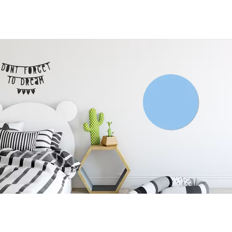 Baby - Blue - Blauw Wandcirkel aluminium klein 190 -kinderkamer