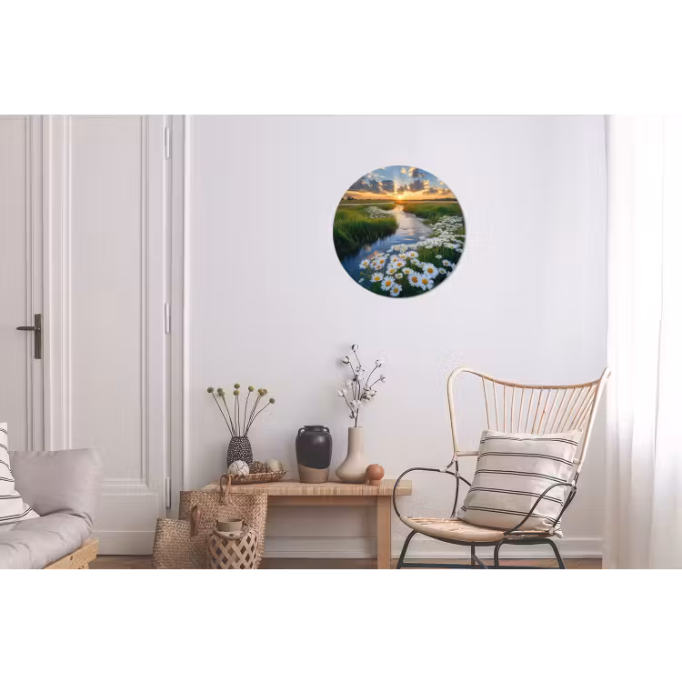 Beekje - Landschap - Margriet Wandcirkel aluminium klein -woonkamer