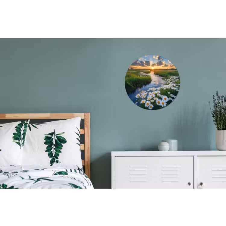 Beekje - Landschap - Margriet Wandcirkel aluminium klein -slaapkamer