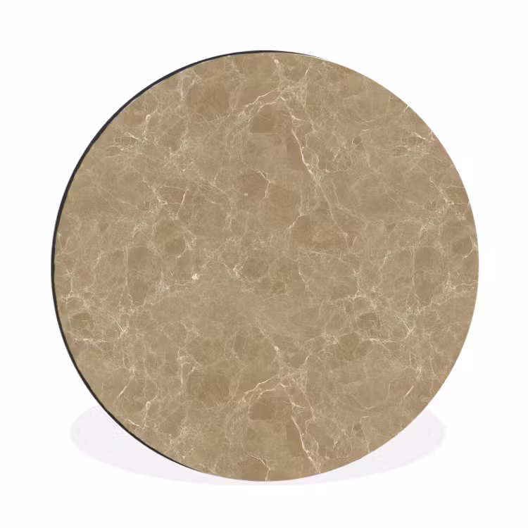 Beige - Marmer - Witte aders Wandcirkel aluminium klein 190 -3d