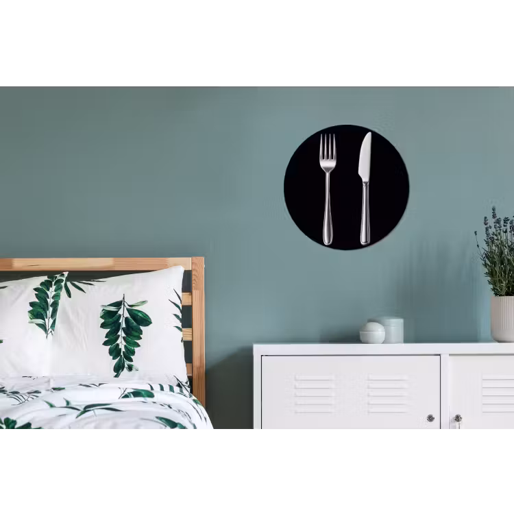 Bestek - Klassiek - Elegant Wandcirkel aluminium klein -slaapkamer