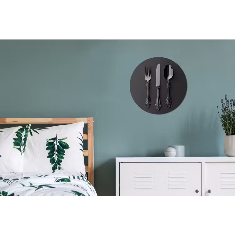 Bestek - Zwart Wandcirkel aluminium klein -slaapkamer