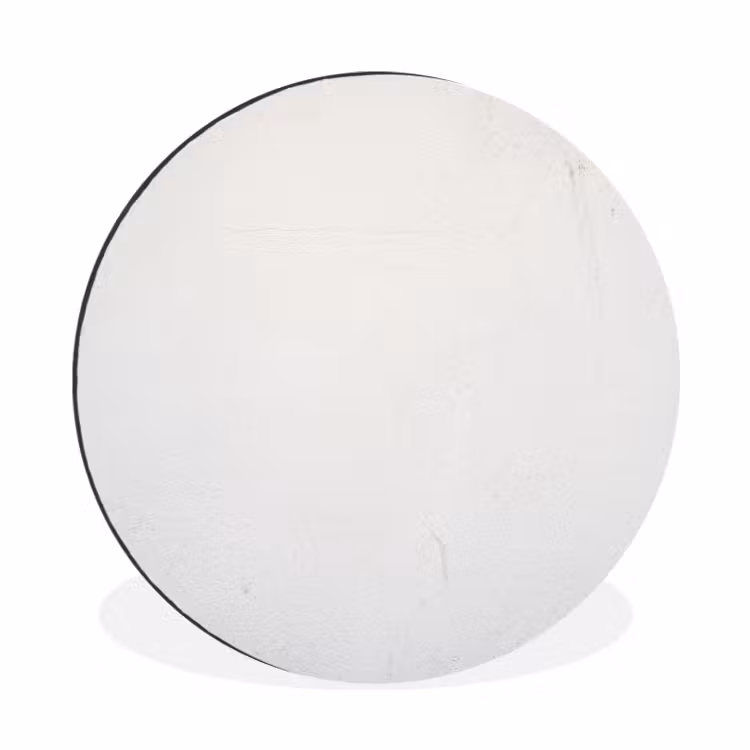 Beton - Wit - Modern Wandcirkel aluminium klein -3d