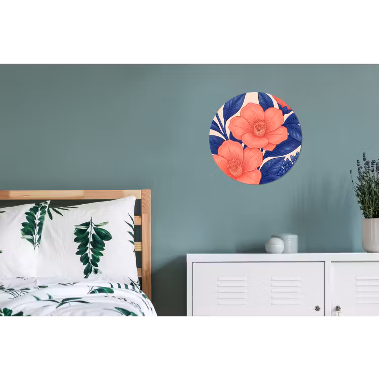 Muurcirkel aluminium - Bloemen - Bladeren - Botanisch — 4