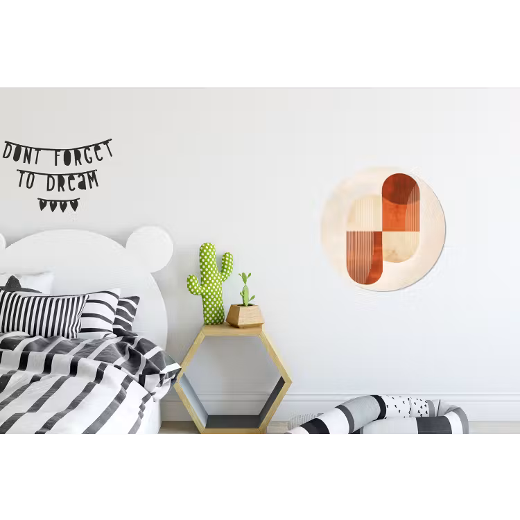 Bogen - Beige - Vormen Wandcirkel aluminium klein -kinderkamer