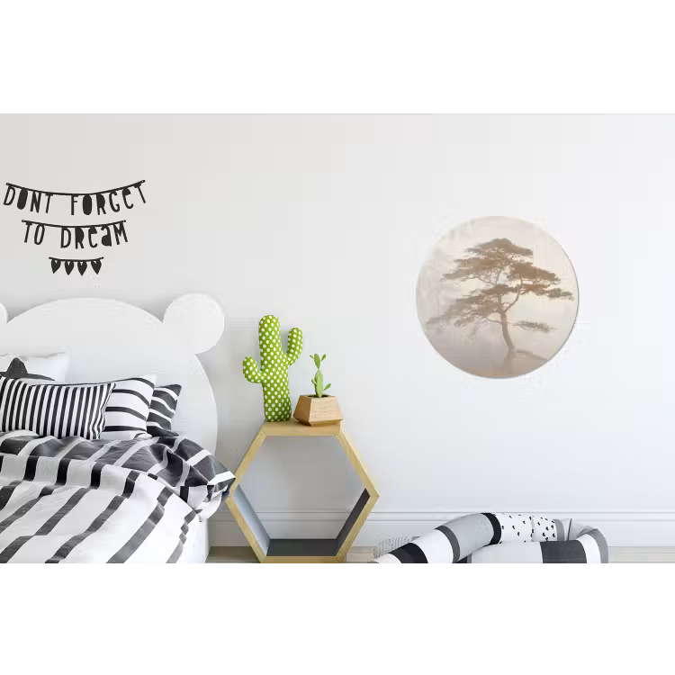 Boom - Oosterse stijl - Landschap Wandcirkel aluminium klein -kinderkamer