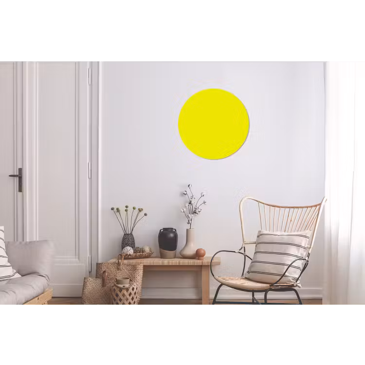 Bright - Canary - Geel Wandcirkel aluminium klein 190 -woonkamer