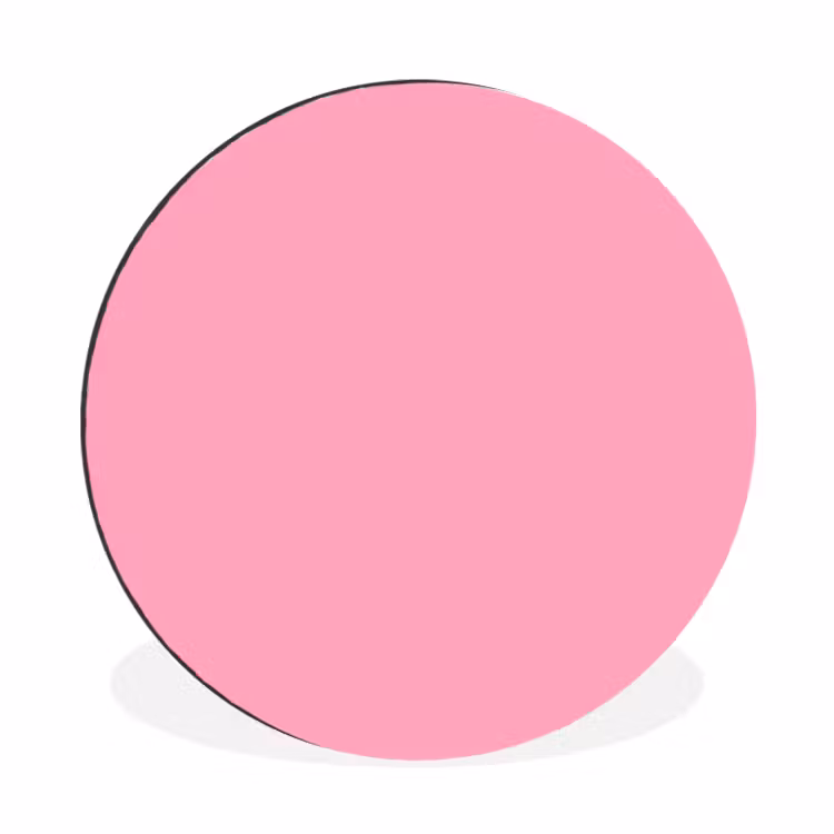 Bubblegum - Pink - Roze Wandcirkel aluminium klein 190 -3d