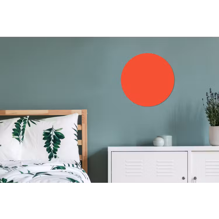 Burnt - Coral - Oranje Wandcirkel aluminium klein 190 -slaapkamer