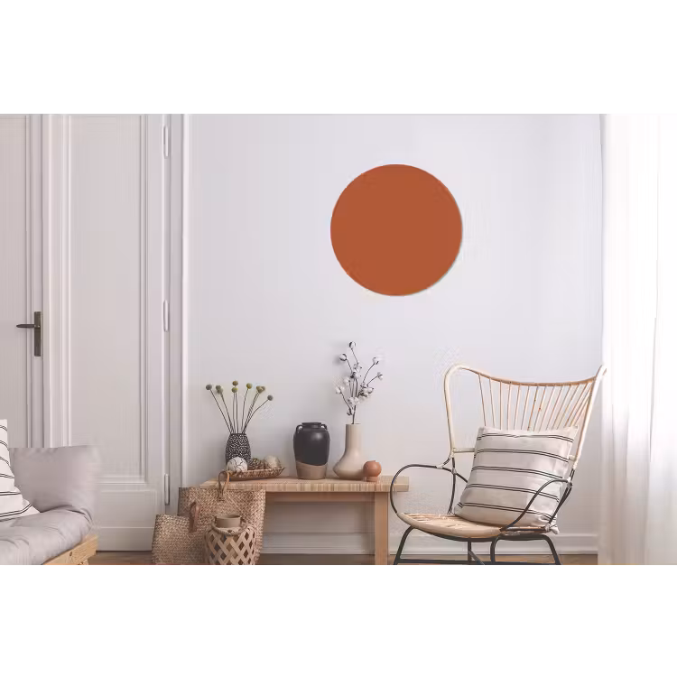 Burnt - Sienna - Oranje Wandcirkel aluminium klein 190 -woonkamer