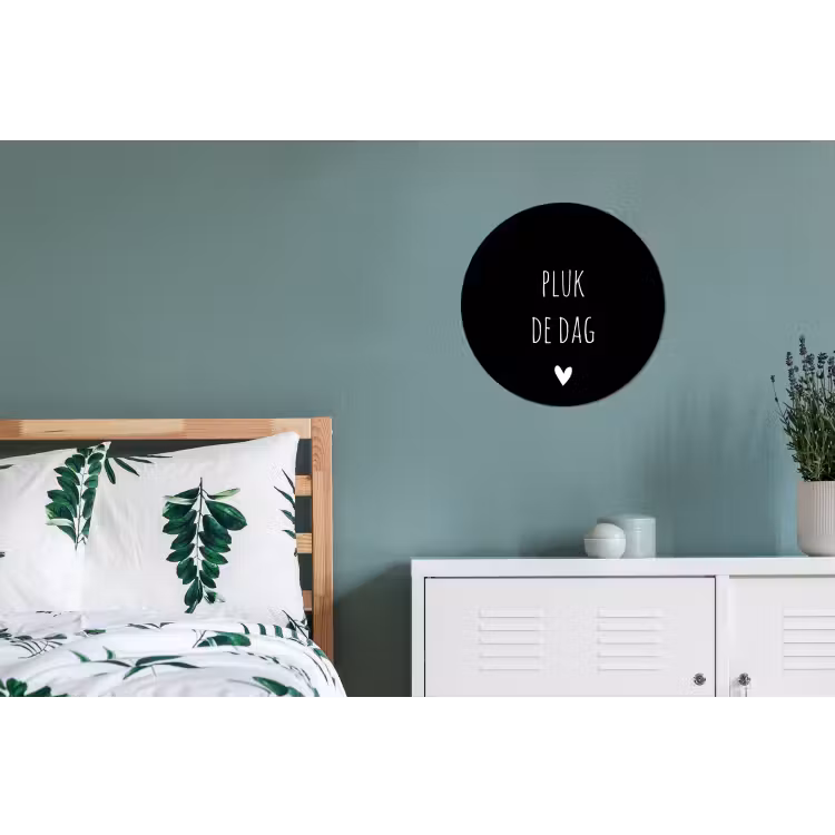 Carpe diem - Spreuken - Pluk de dag - Quotes Wandcirkel aluminium klein -slaapkamer