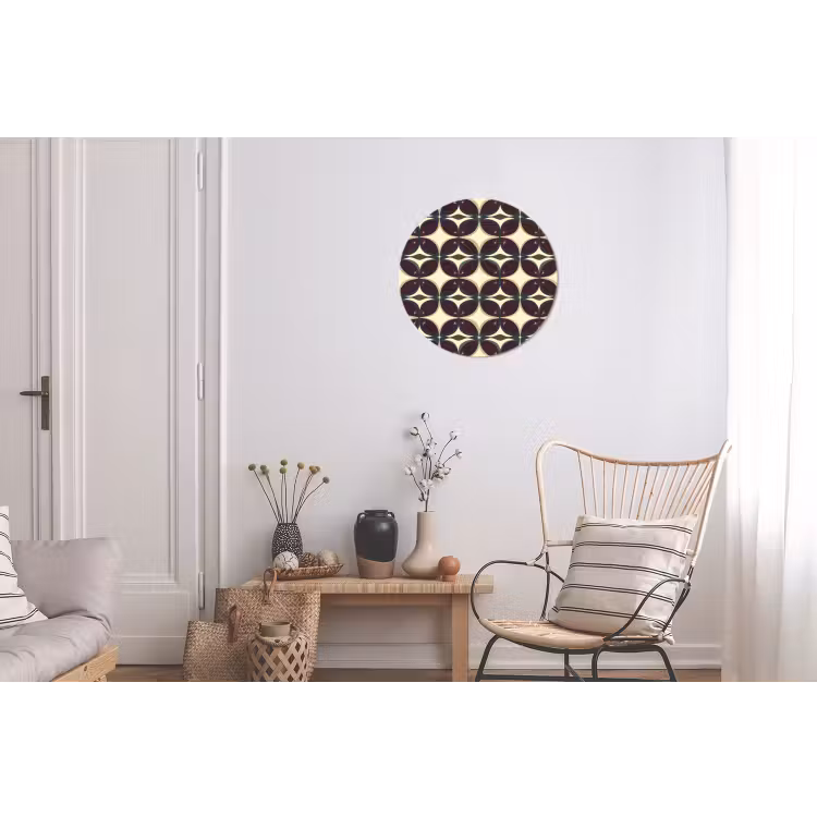 Cirkel - Retro - Kleurrijk Wandcirkel aluminium klein 190 -woonkamer
