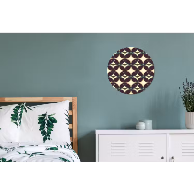 Cirkel - Retro - Kleurrijk Wandcirkel aluminium klein 190 -slaapkamer