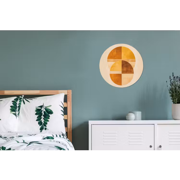 Cirkels - Geel - Minimalistisch Wandcirkel aluminium klein -slaapkamer