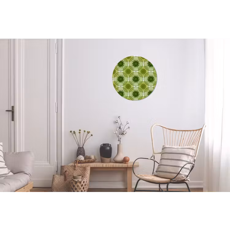 Cirkels - Patroon - Groen Wandcirkel aluminium klein 190 -woonkamer