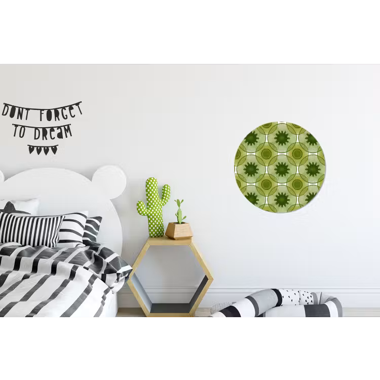 Cirkels - Patroon - Groen Wandcirkel aluminium klein 190 -kinderkamer
