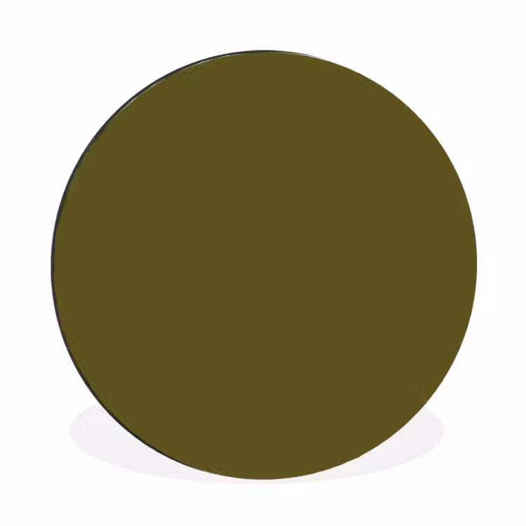 Dark - Olive - Groen Wandcirkel aluminium klein 190 -3d