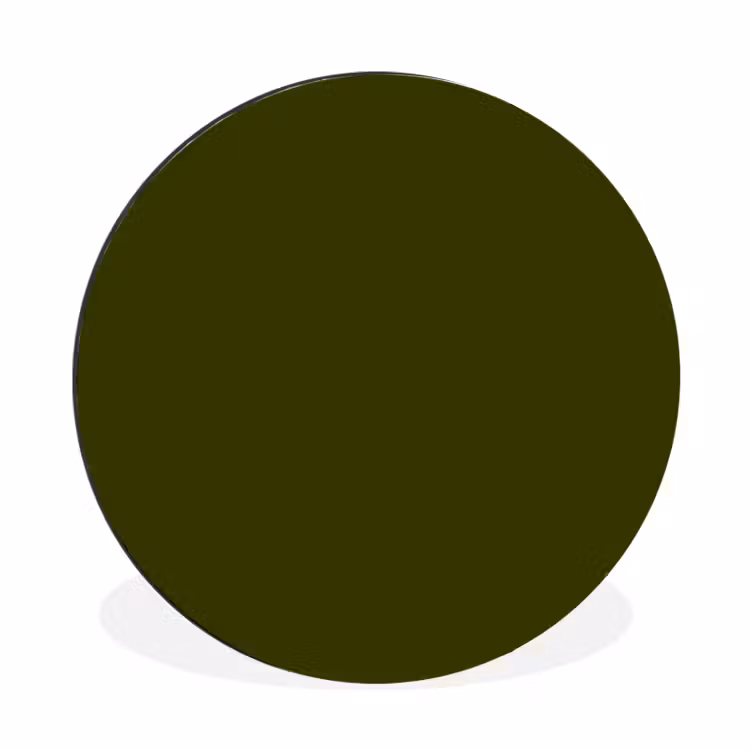 Dark - Olive - Groen Wandcirkel aluminium klein 190 -3d