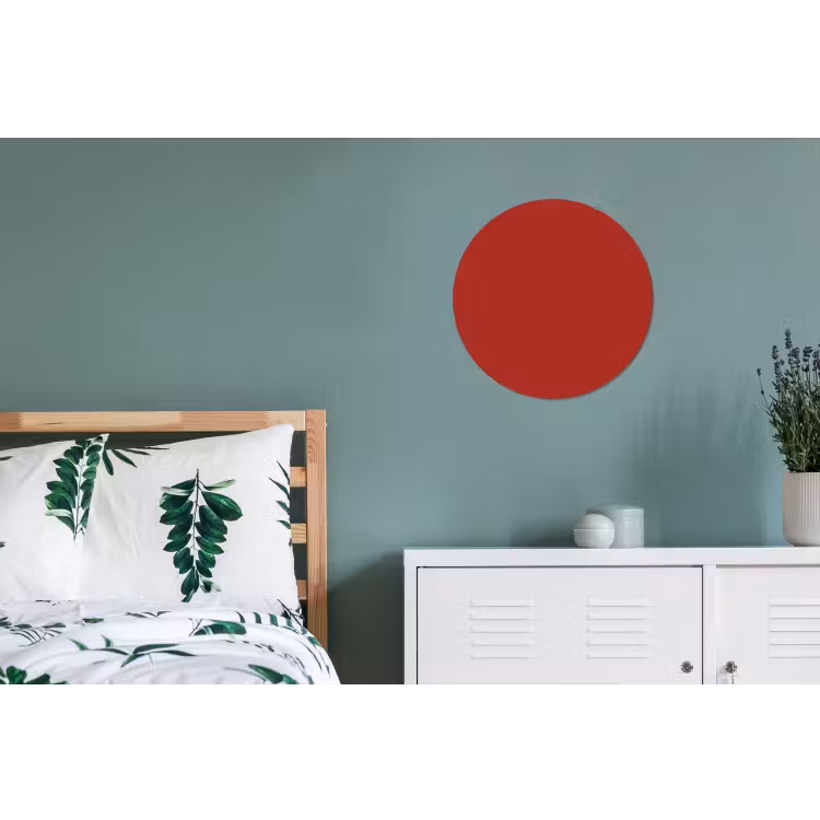 Deep - Crimson - Rood Wandcirkel aluminium klein 190 -slaapkamer